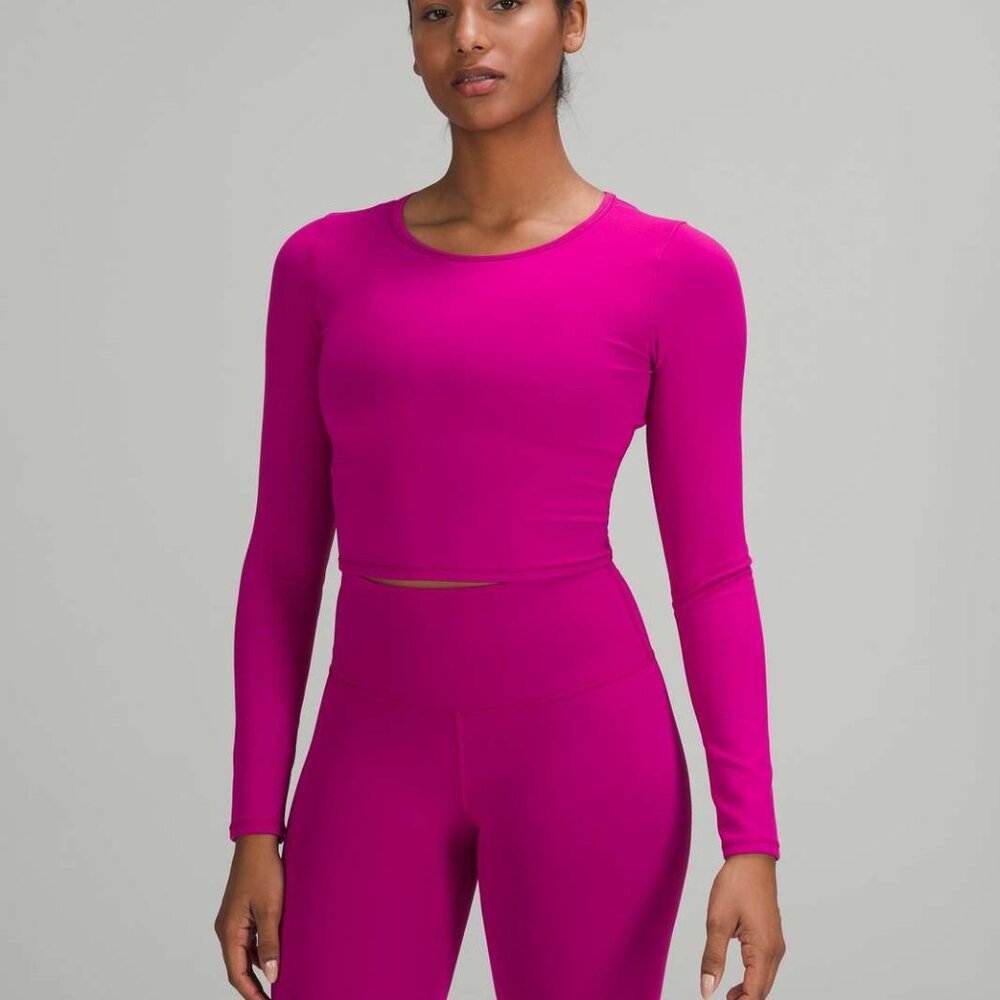 Lululemon Wunder Train Cropped Long Sleeve Shirt